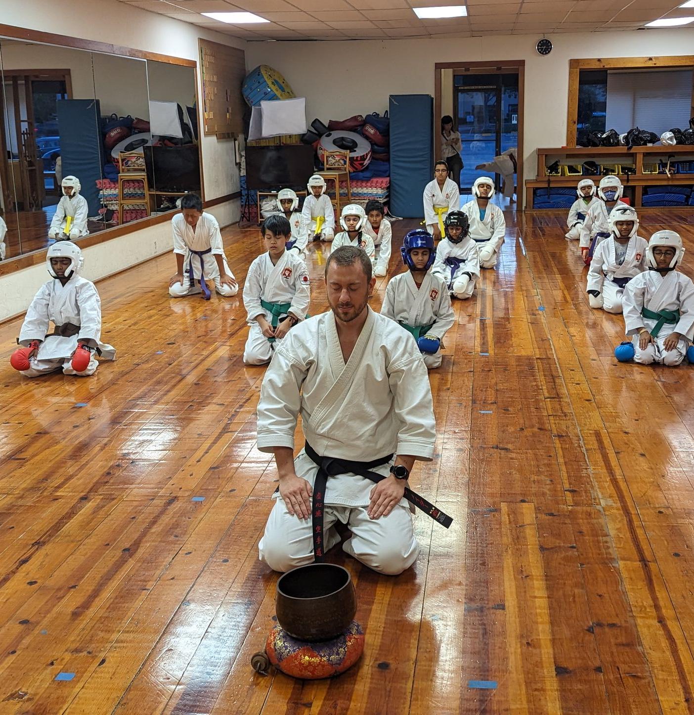 Sensei Alden leading seiza